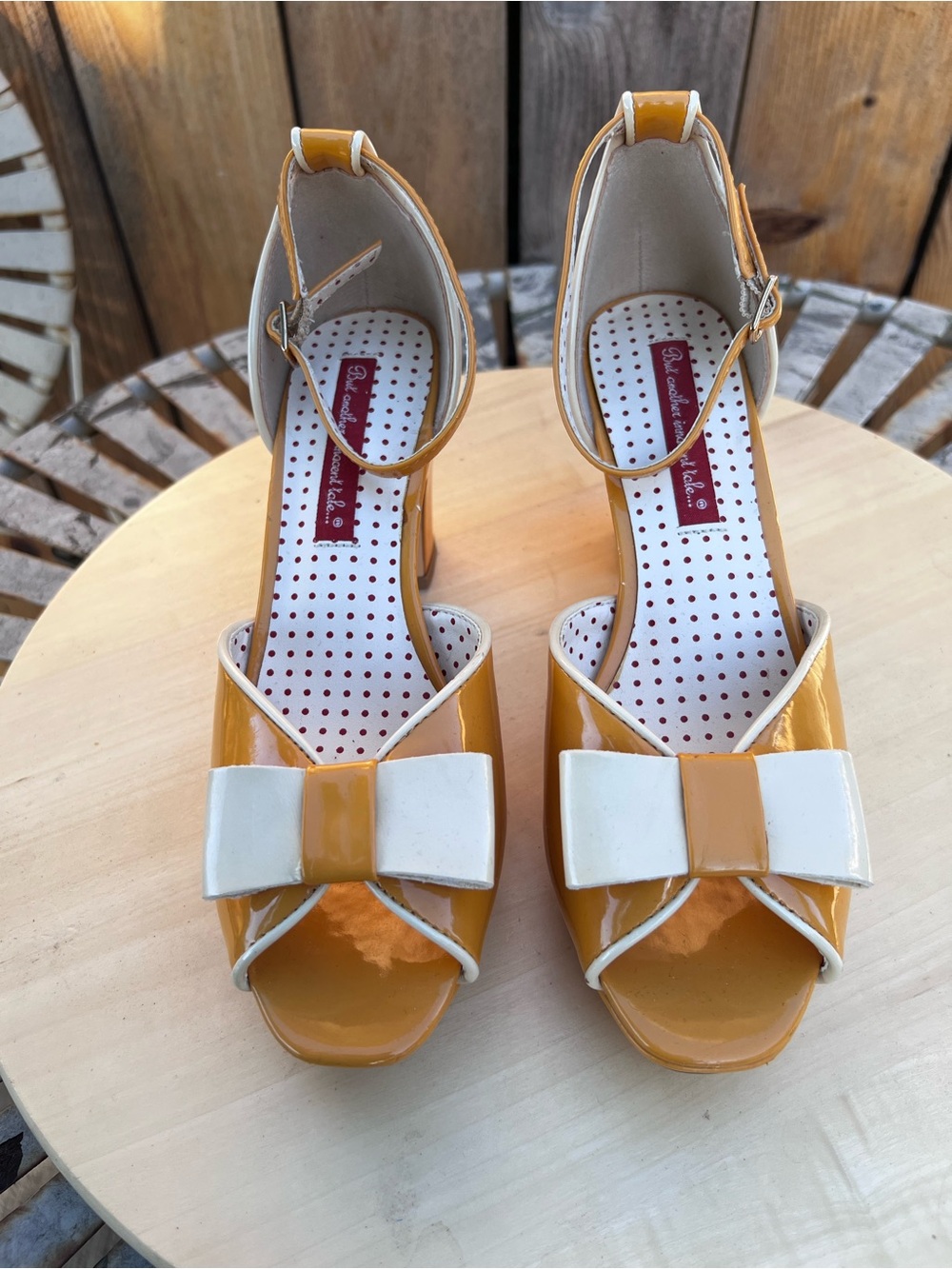 But Another Innocent Tale Ankle Strap Peep Toe Pumps Heels Womens Shoes Size 8